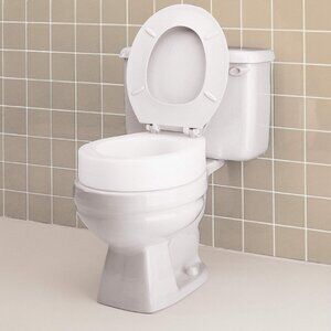 Toilet Seat Riser, Elongated Raised Toilet Seat Adds 3.5 inches to Toilet Height